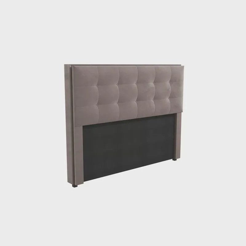 Cabeceira Mdp Estofada Veludo 160x120cm Cinza