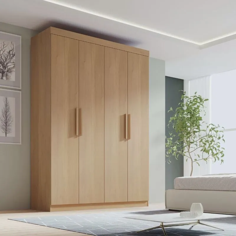 Guarda-roupa Solteiro mdf Fenix 04 Portas 03 Gavetas