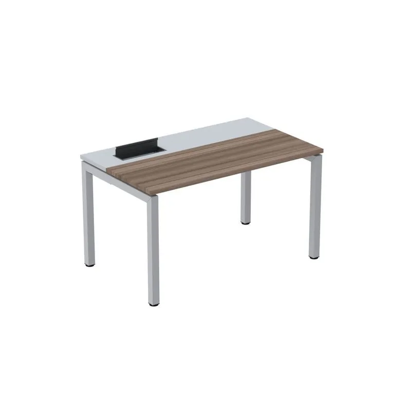 Mesa Plataforma Para Coworking 150x792 Psc150 Walnut/cinza