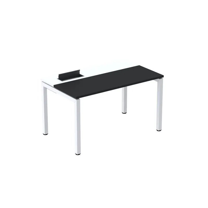 Mesa Plataforma Para Coworking 150x792 Psc150 Preto/branco