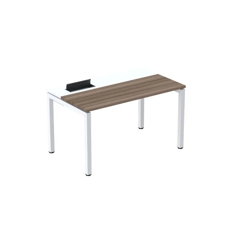 Mesa Plataforma Para Coworking 160x792 Psc160 Walnut/branco