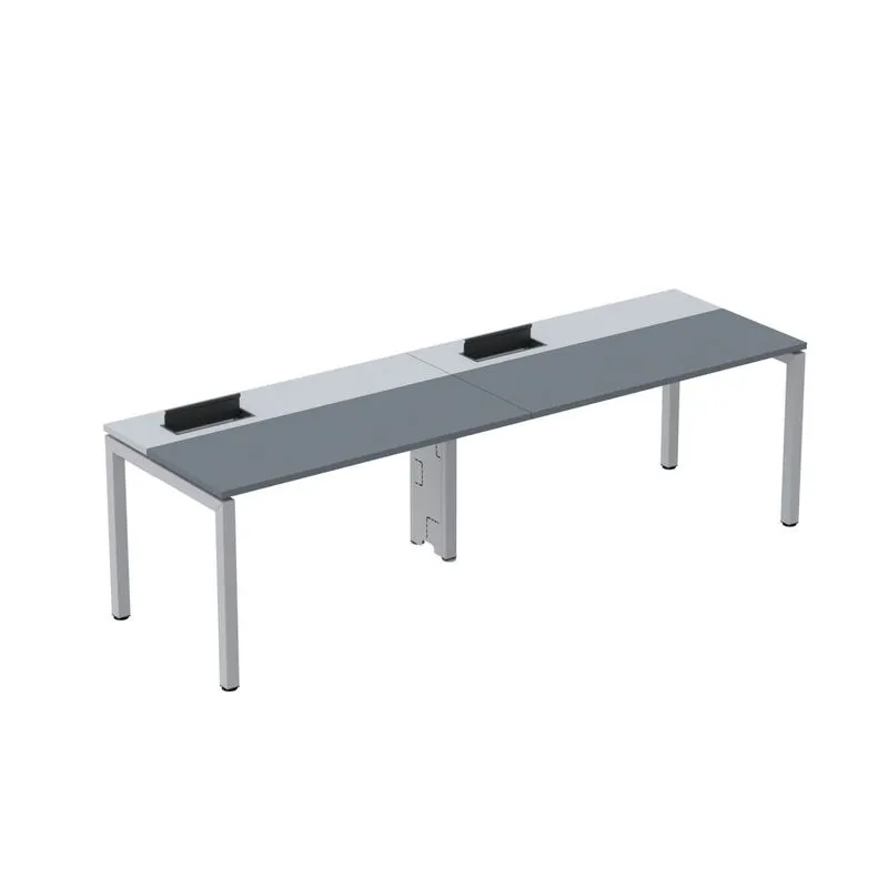 Mesa Plataforma Para Coworking Para 2 Pessoas 110x792 Psc110 Grafito/cinza