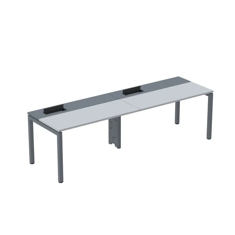 Mesa Plataforma Para Coworking Para 2 Pessoas 110x792 Psc110 Cinza/grafito