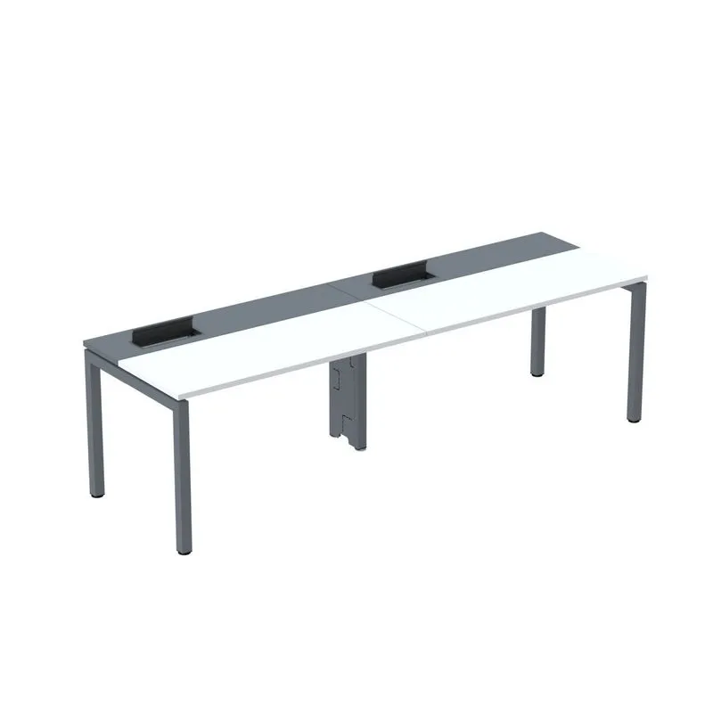 Mesa Plataforma Para Coworking Para 2 Pessoas 120x792 Psc120 Branco/grafito