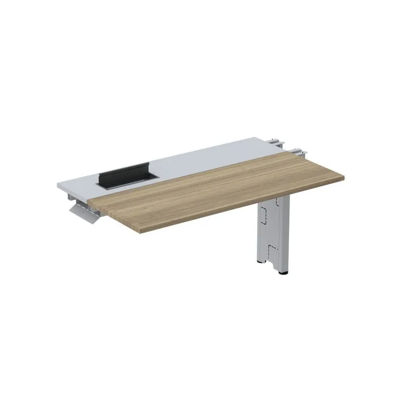 Complemento De Plataforma Corporativa 130x792 Cplpsc130 Noce Naturalle/cinza