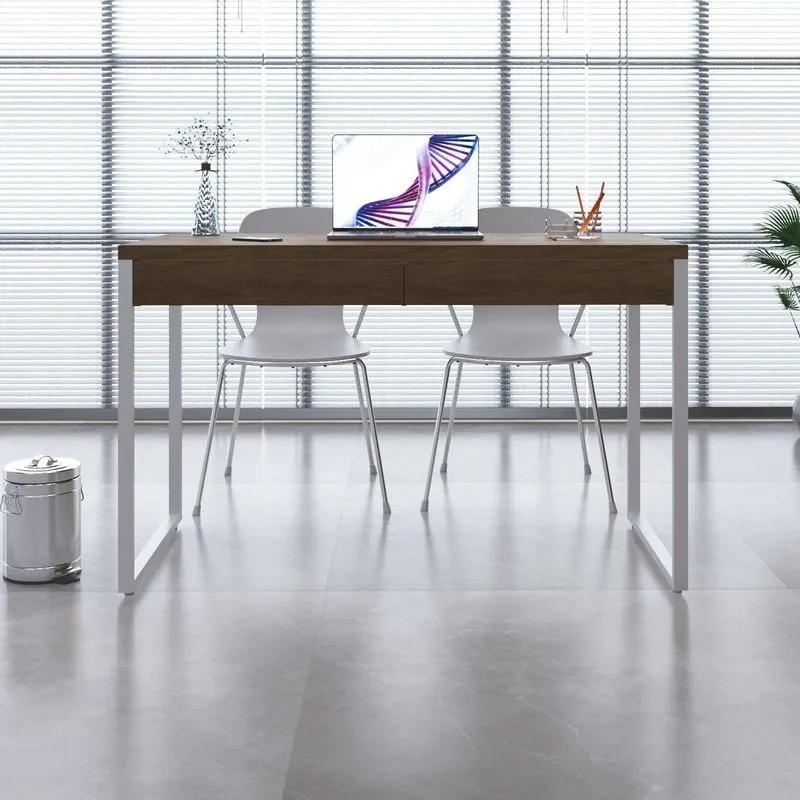 Mesa Para Escritório 120cm 2 Gavetas Kuadra