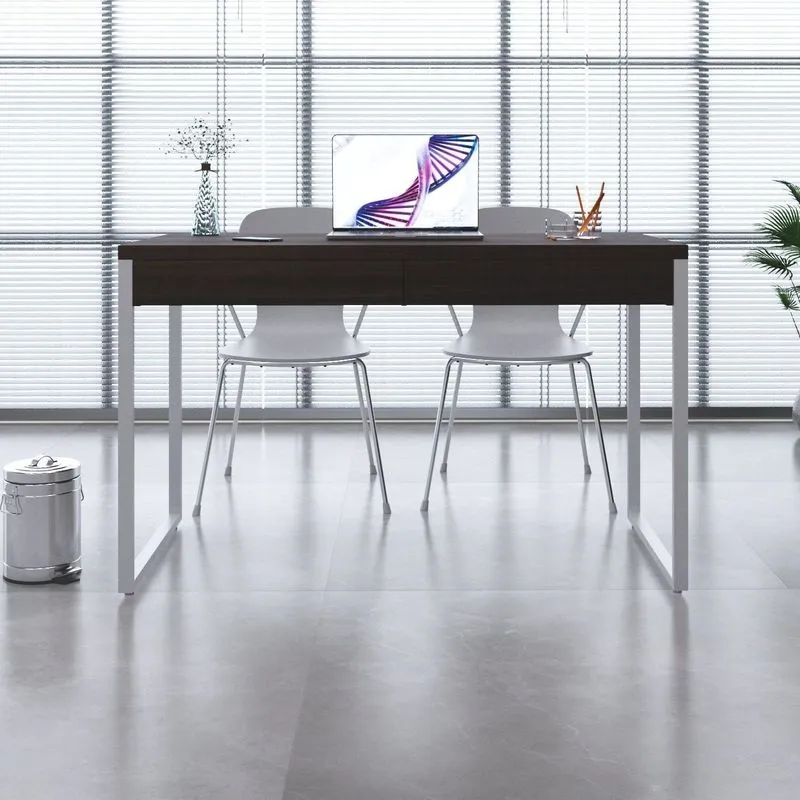 Mesa Para Escritório 120cm 2 Gavetas Kuadra