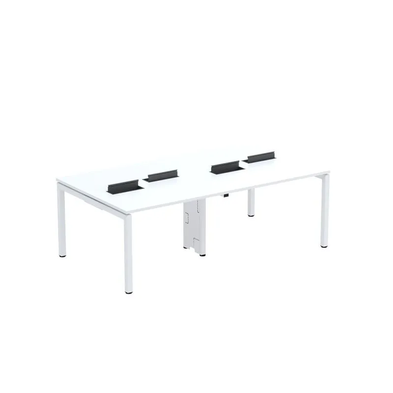 Mesa De Plataforma Dupla Para 4 Pessoas Corporativa 160x120/4p Pdc16/12/4p Branco