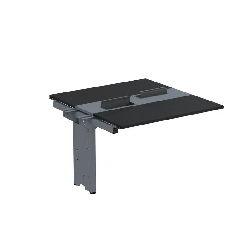 Complemento De Mesa Plataforma Para Coworking Para 2 Péssoas 110x120 Preto/grafito