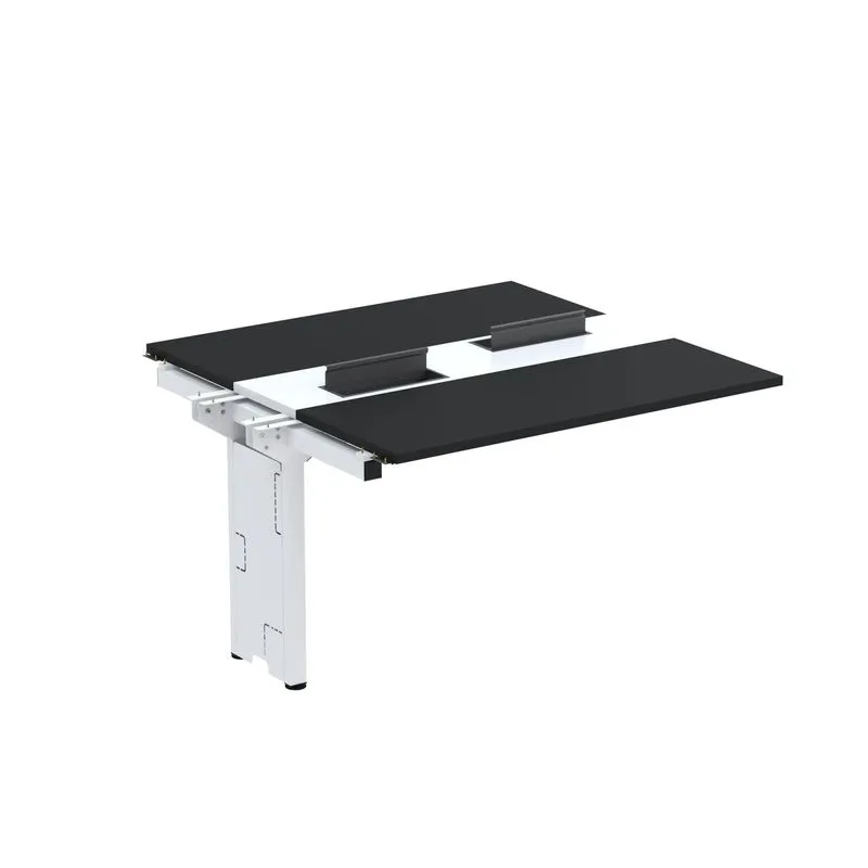 Complemento De Mesa Plataforma Para Coworking Para 2 Péssoas 120x120 Preto/branco