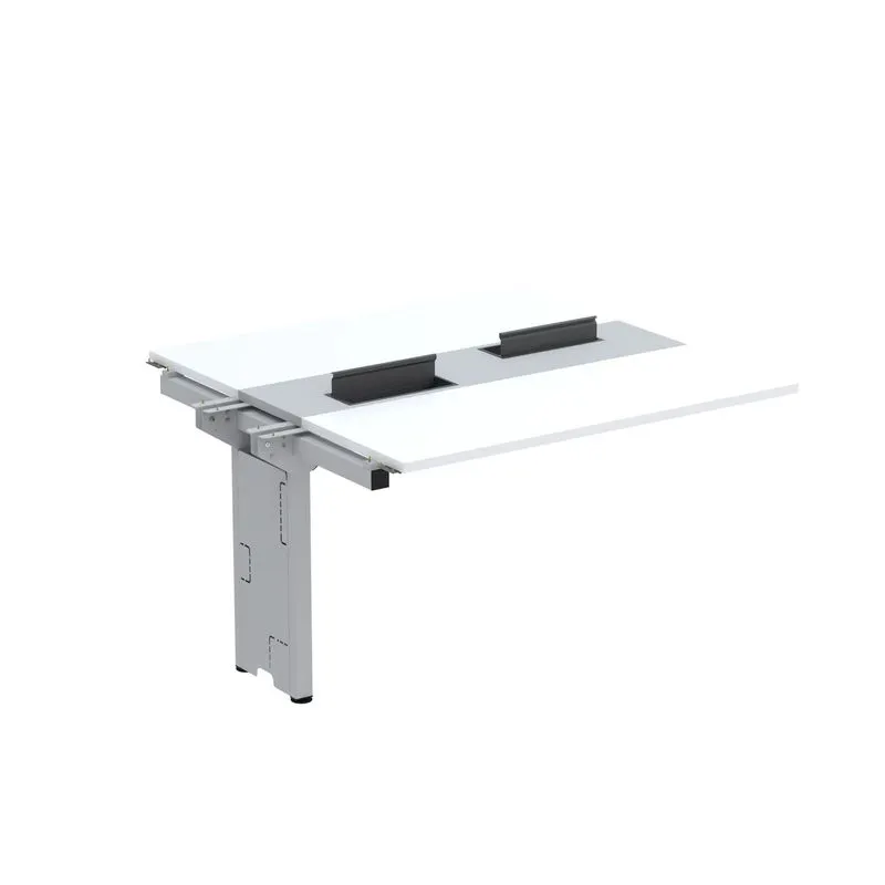 Complemento De Mesa Plataforma Para Coworking Para 2 Péssoas 120x120 Branco/cinza