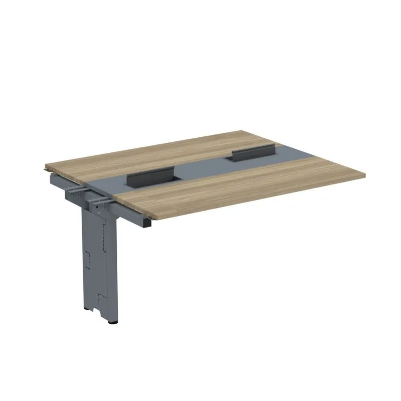 Complemento De Mesa Plataforma Para Coworking Para 2 Pessoas 140x120 Noce Naturalle/grafito