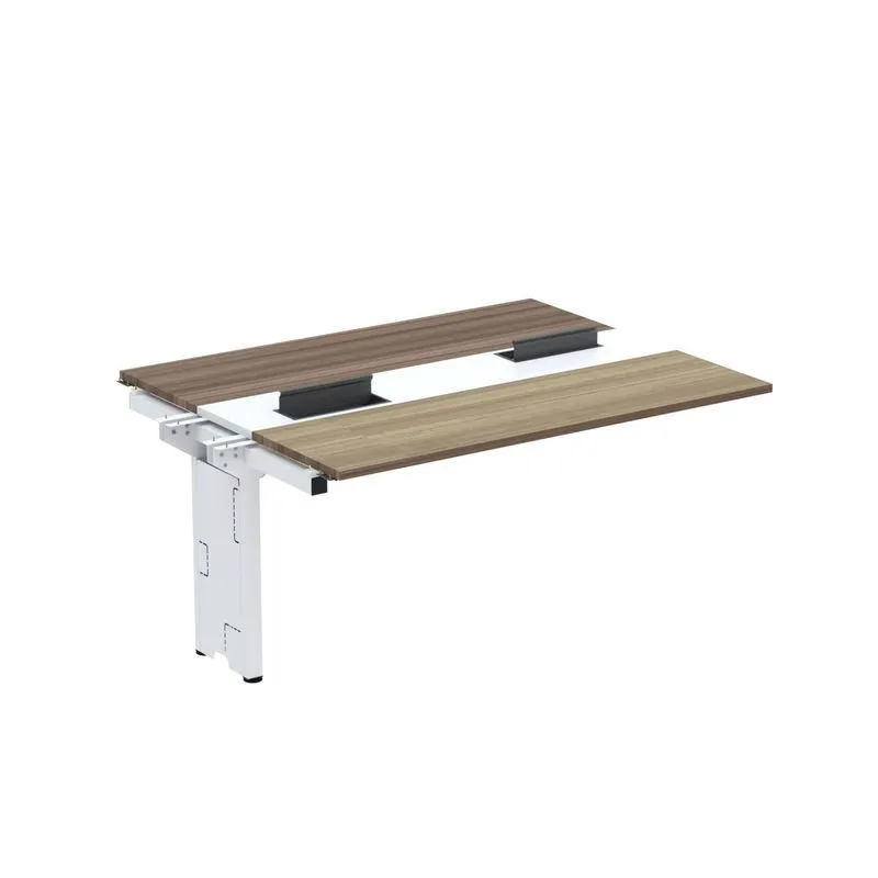 Complemento De Mesa Plataforma Para Coworking Para 2 Pessoas 150x120 Walnut/branco