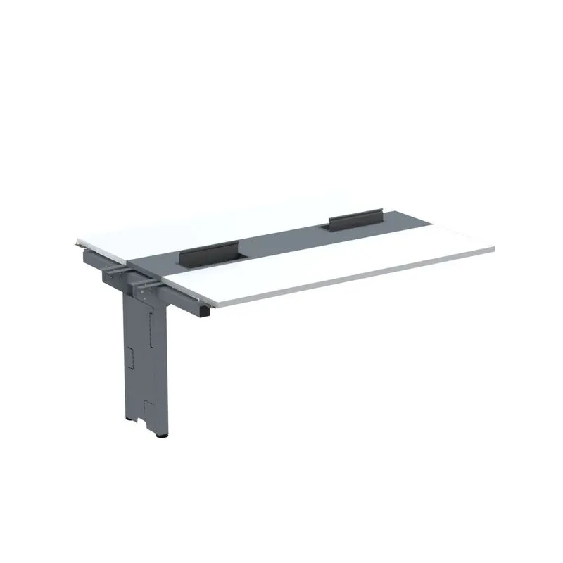 Complemento De Mesa Plataforma Para Coworking Para 2 Pessoas 150x120 Branco/cinza