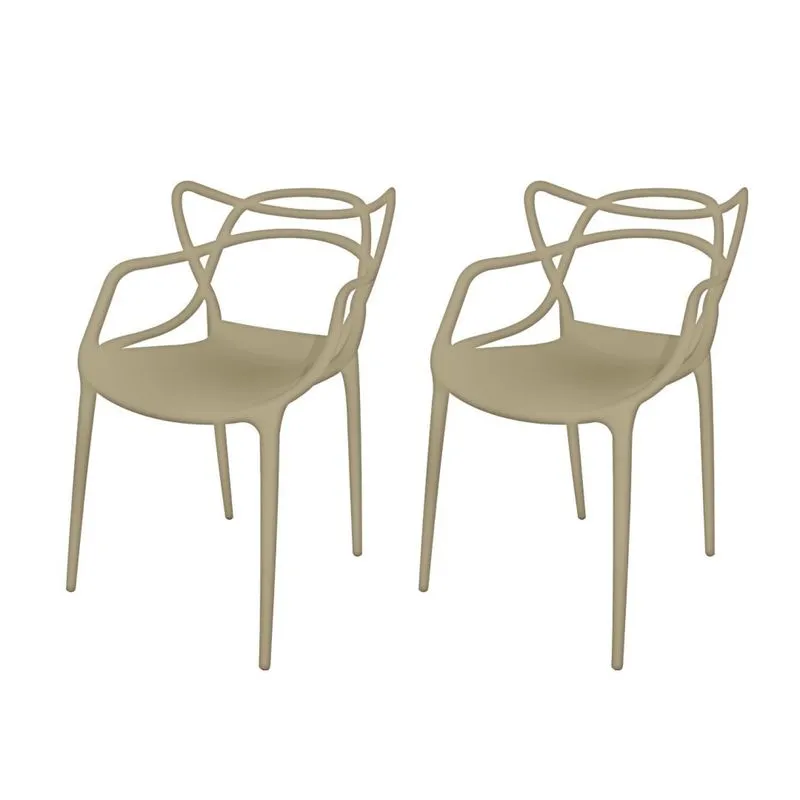 Conjunto Com 2 Cadeiras Para Sala De Estar Allegra Fendi
