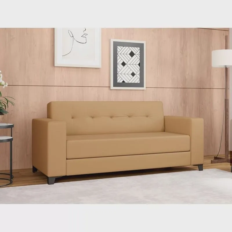Sofá Bronze 3 Lugares Corino 191cmx83cm