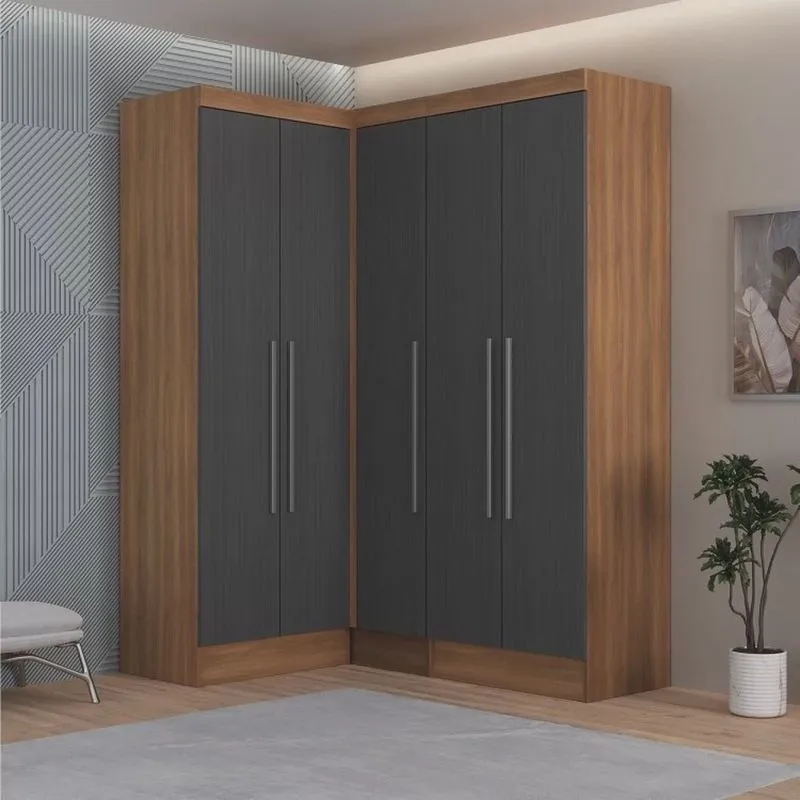 Guarda-roupa Modulado Viena 5 Portas 4 Gavetas 3 Peças Espresso Móveis