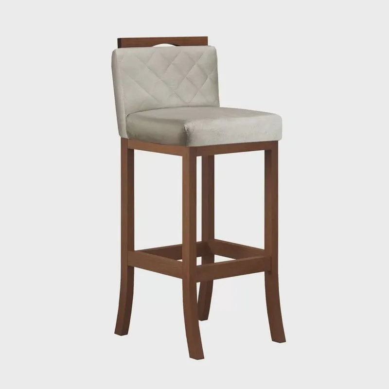 Banqueta Alta para Cozinha com Matelassê