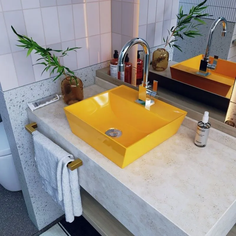 Kit Cuba Aq33 Volcano Com Válvula Botão Amarelo