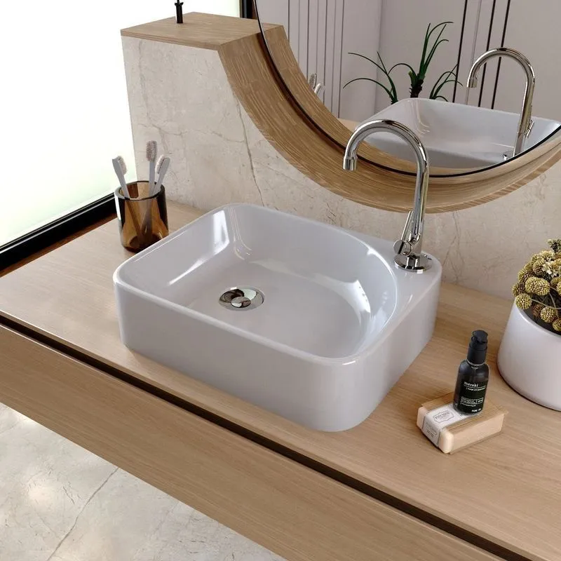 Kit Cuba Ro36 Cross Com Torneira 1198 E Válvula Click Com Sifão E Flexível Cinza