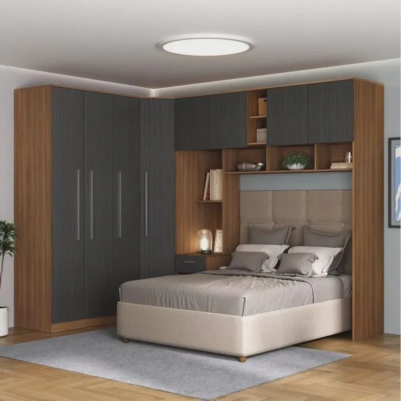 Guarda-roupa Modulado Lugano 8 Portas 3 Gavetas 3 Peças Yescasa