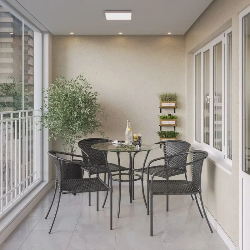 Conjunto de Mesa com 4 Cadeiras para Jardim Eclipse Yescasa