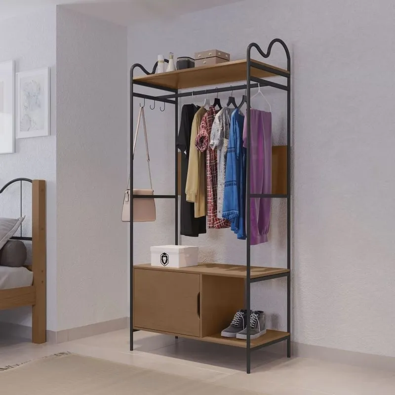 Closet Aberto em Mdf 1 Porta 90x192cm Oasis