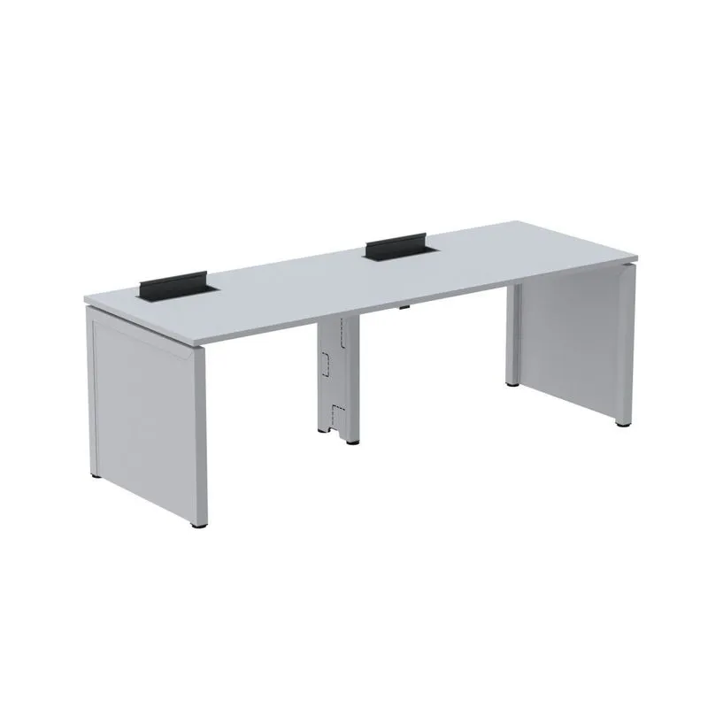 Mesa De Plataforma Simples Para 2 Pessoas Corporativa 130x792/2p Pscpp130/792/2p Cinza