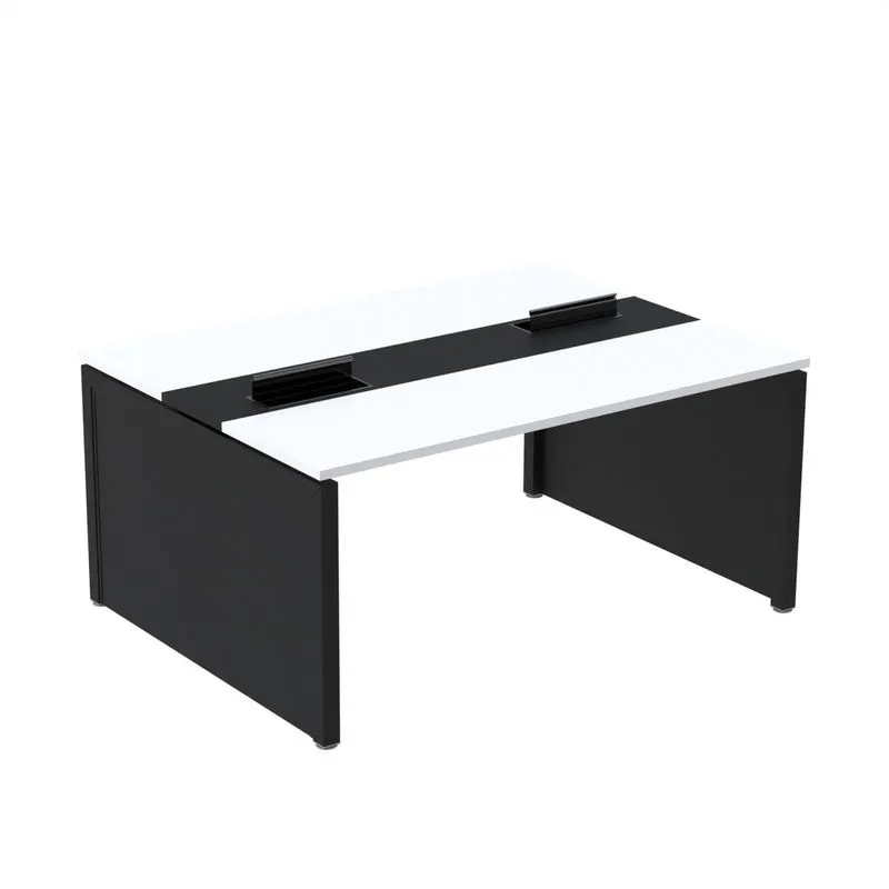Mesa De Plataforma Dupla Para 2 Pessoas Corporativa 160x120/2p Branco/preto