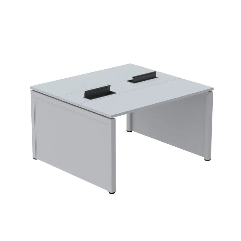 Mesa De Plataforma Dupla Para 2 Pessoas Corporativa 160x120/2p Cinza