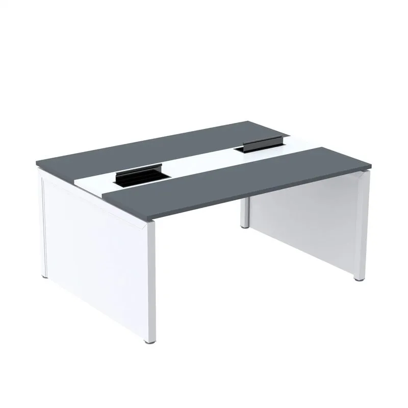 Mesa De Plataforma Dupla Para 2 Pessoas Corporativa 160x120/2p Grafito/branco