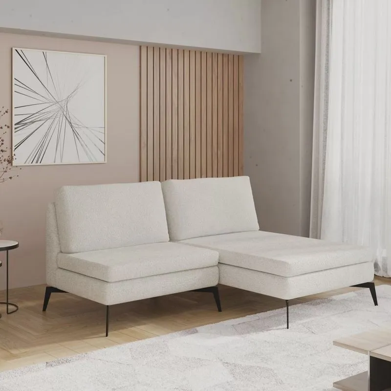Sofá Modular 2 Lugares com Chaise 150cm Calla Cabecasa Madeiramadeira