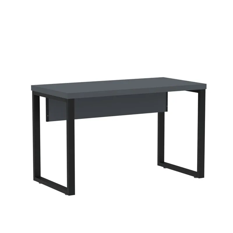 Mesa De Escritório Madeira 90x60x75cm M900pe40tub Grafito/preto