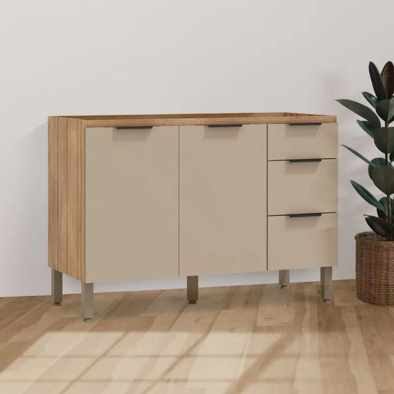 Balcão 1200 2 Portas 3 Gavetas Viv Aluminum