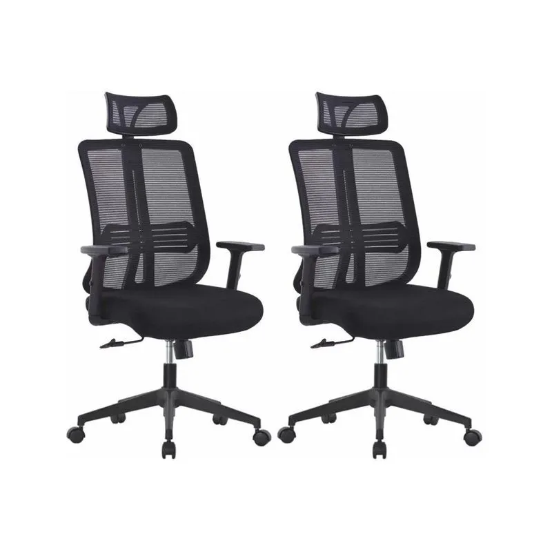 Kit Cadeira Para Escritório Presidente Comfort Plus Preto