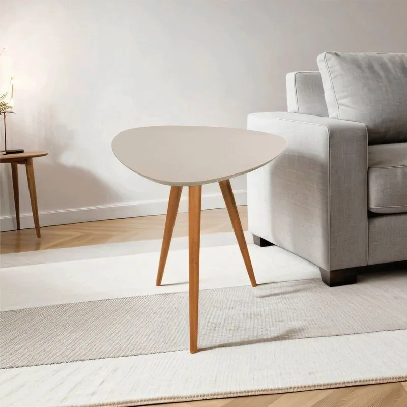 Mesa Lateral Pe Palito Orgânico Libano 50x60 Off White