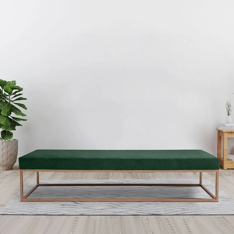 Puff Para Sala De Estar Giulia 140 Cm Azul Verde Verde