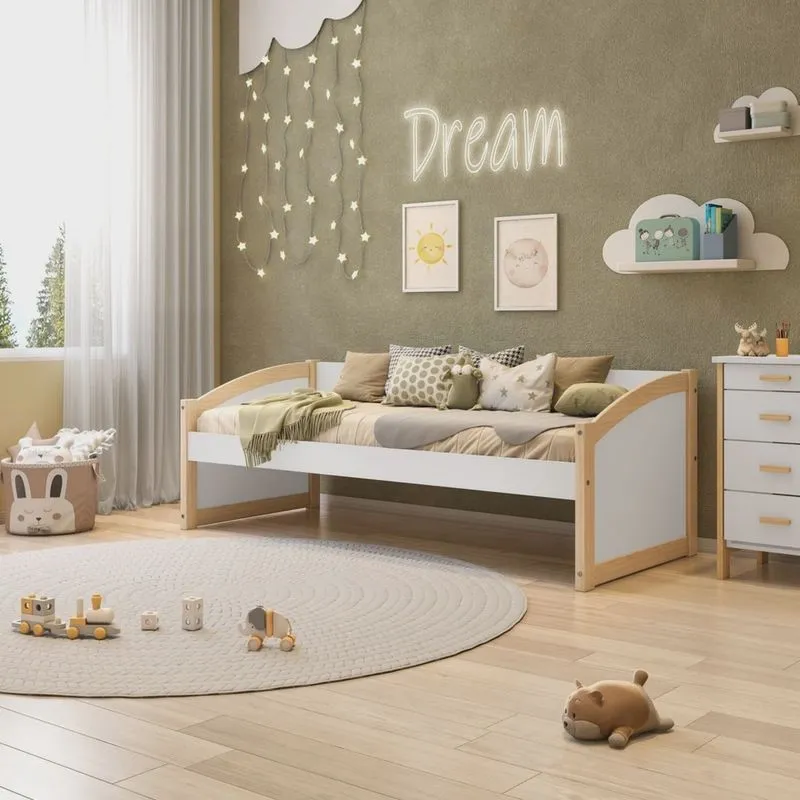 Cama Solteiro Babá Madeira Maciça/mdf Exclusive Casatema