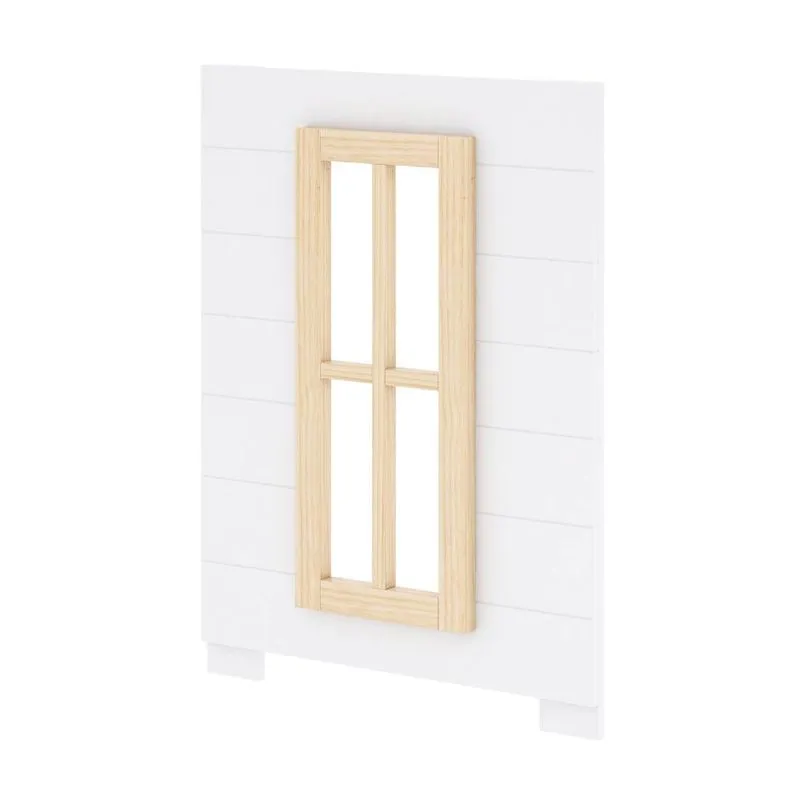 Kit Janela Para Beliche Com Escada Lateral Garden Casatema Branco/natural