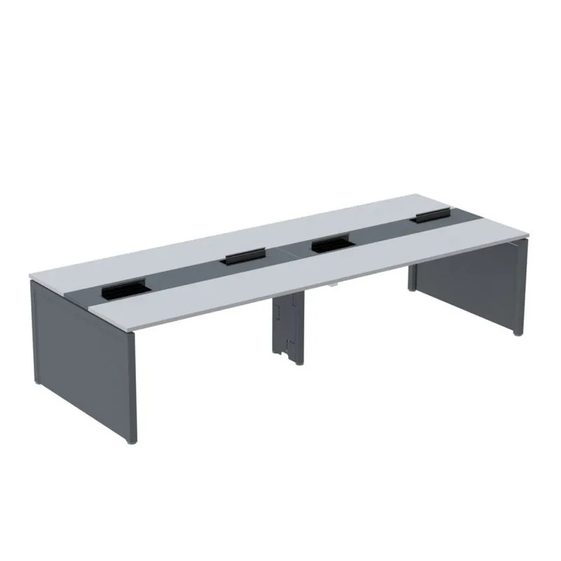 Mesa De Plataforma Dupla Para 4 Pessoas Corporativa 110x140/4p Cinza/grafito