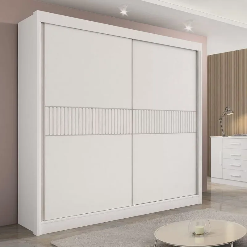 Guarda-roupa Casal 2 Portas 6 Gavetas 100% Mdf Hawai Ripado