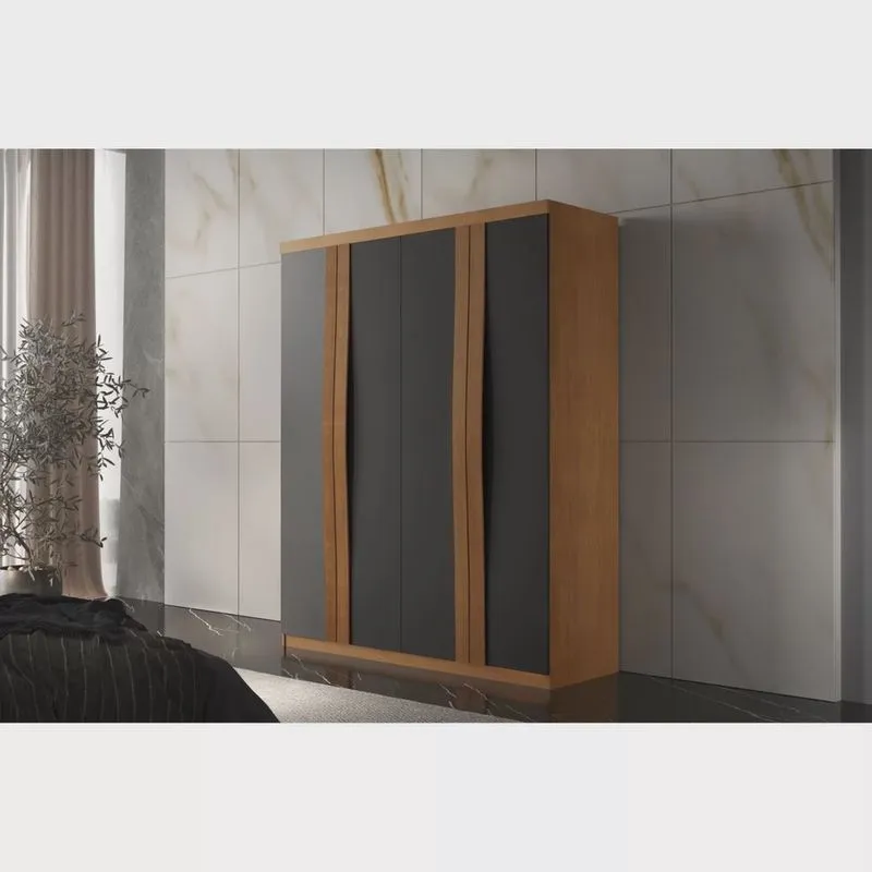 Guarda-roupa 4 Portas 2 Gavetas London