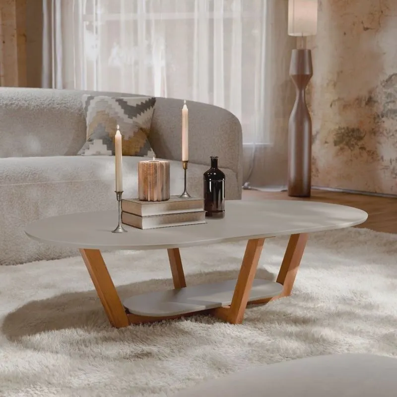 Mesa de Centro para Sala de Estar Oval Elegance