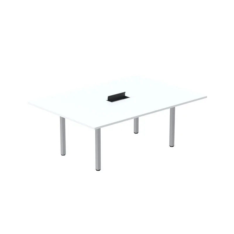 Mesa Reunião 200cm X 120cm Mrcpb2012 Branco/cinza