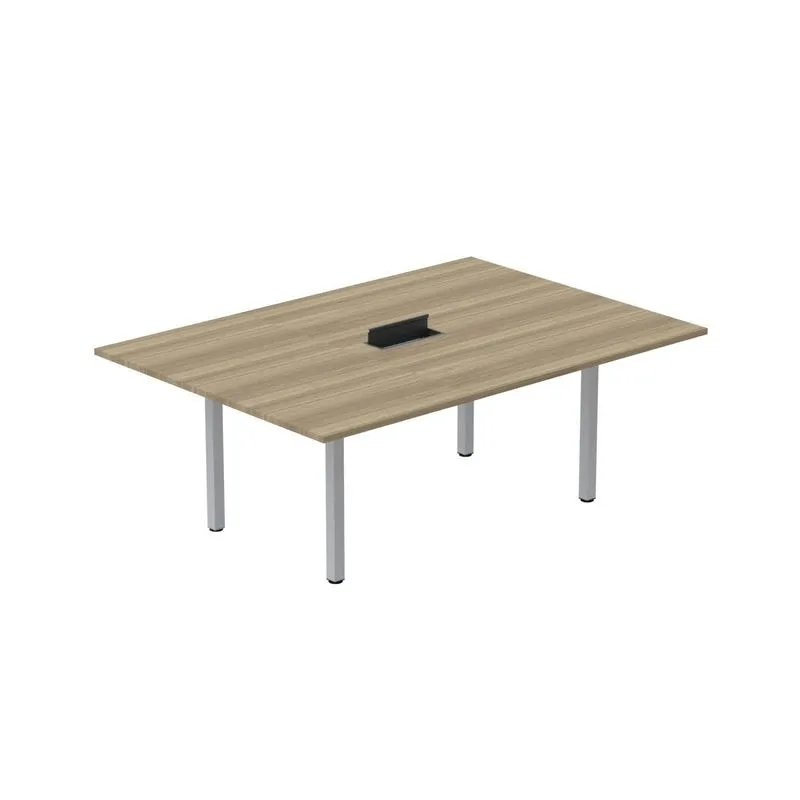 Mesa Reunião 200cm X 120cm Mrcpb2012 Noce Naturalle/cinza