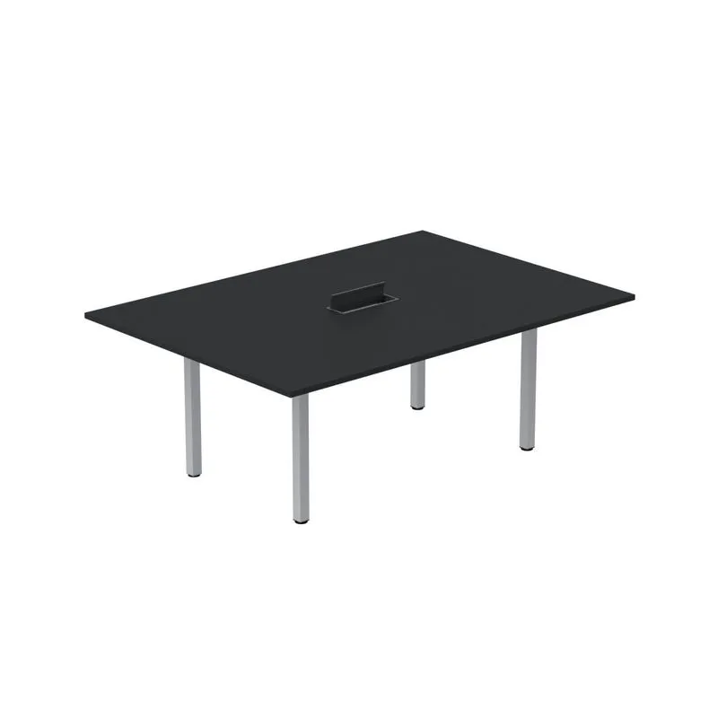 Mesa Reunião 200cm X 140cm Mrcpb2014 Preto/cinza