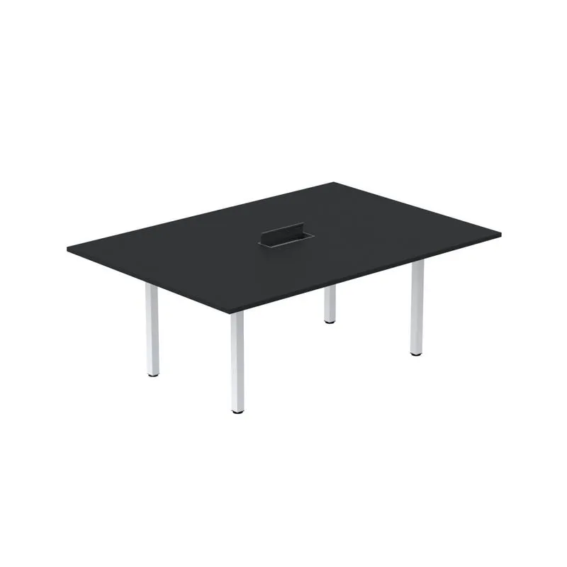 Mesa Reunião 200cm X 140cm Mrcpb2014 Preto/branco