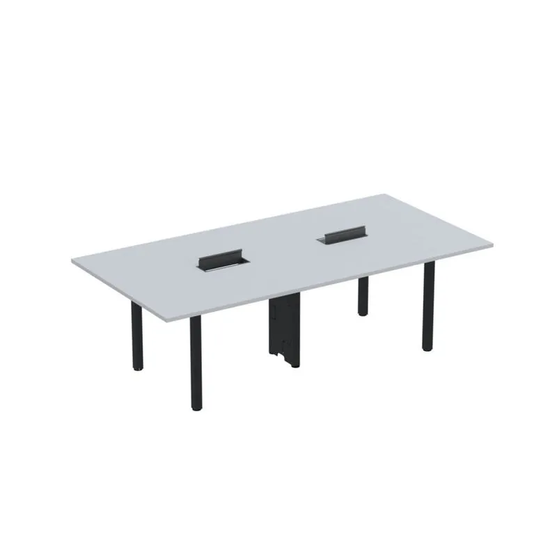 Mesa Reunião 240cm X 140cm Mrcpb2414 Cinza/preto