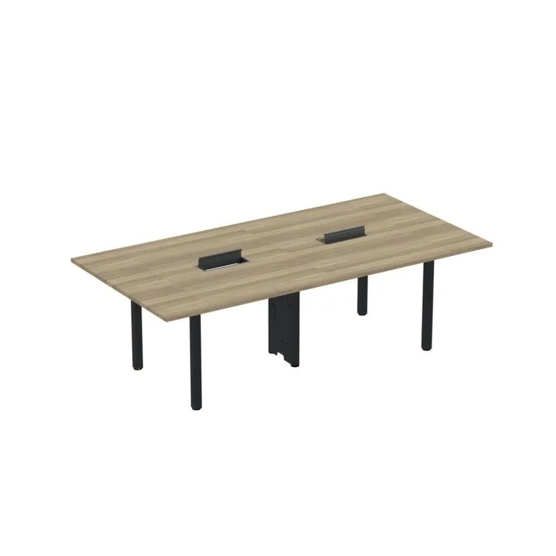 Mesa Reunião 240cm X 140cm Mrcpb2414 Noce Naturalle/preto