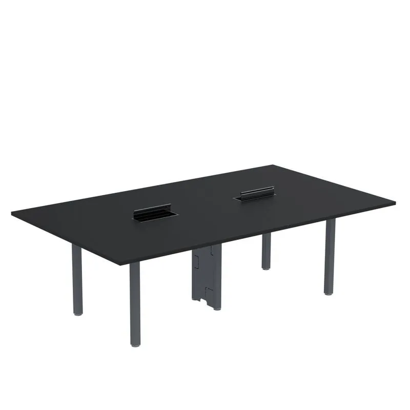Mesa Reunião 240cm X 140cm Mrcpb2414 Preto/grafito